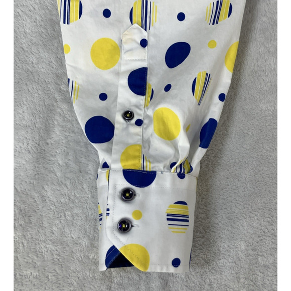 Axxess Mens 3XL Collared Long Sleeve Contemporary Geometric Modern Luxury Shirt - Picture 7 of 16